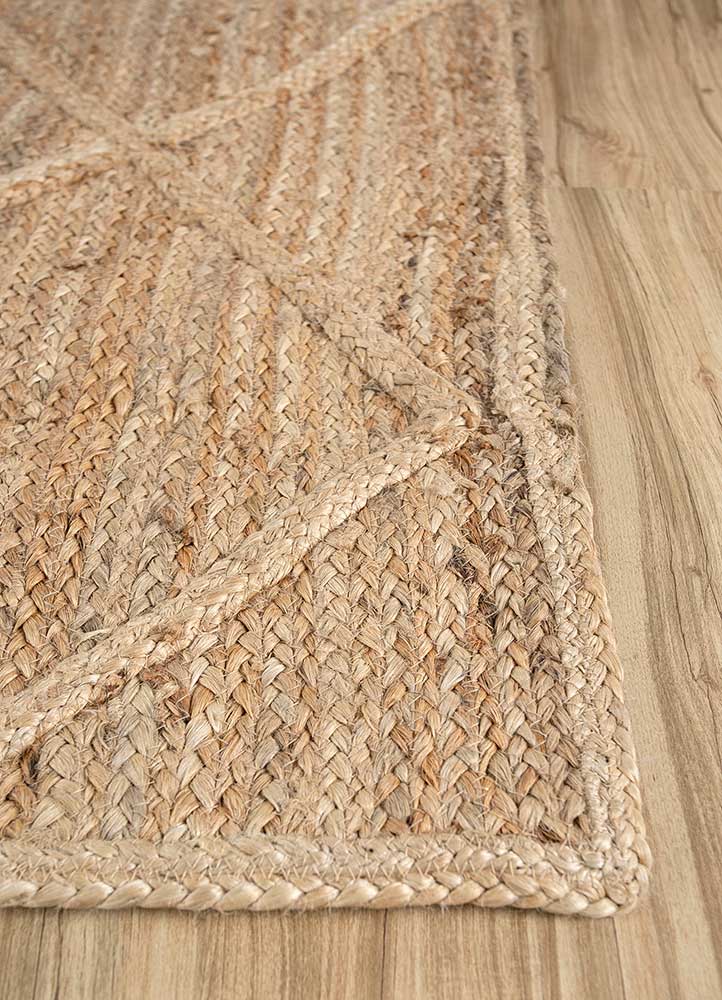 Juteteppich - 225 x 165 cm - dunkelbeige