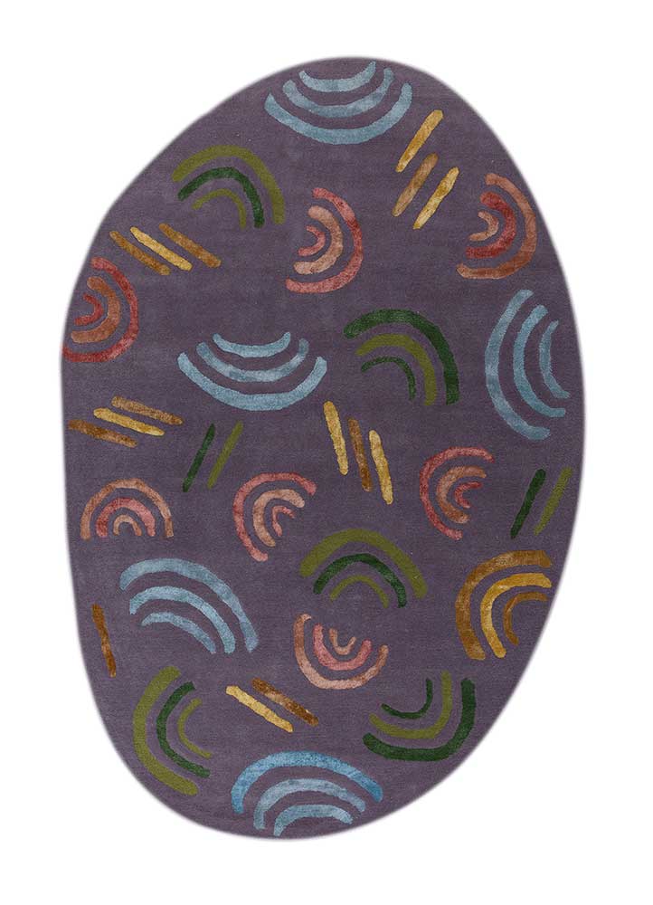 Wollteppich sonderform  - 270 x 180 cm - grau