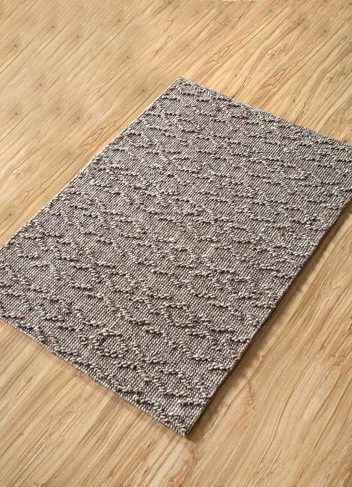 Wollteppich - 90 x 60 cm - hellbraun