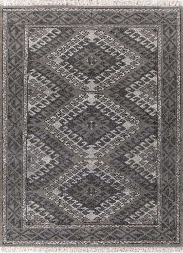Wollteppich - 240 x 150 cm - grau