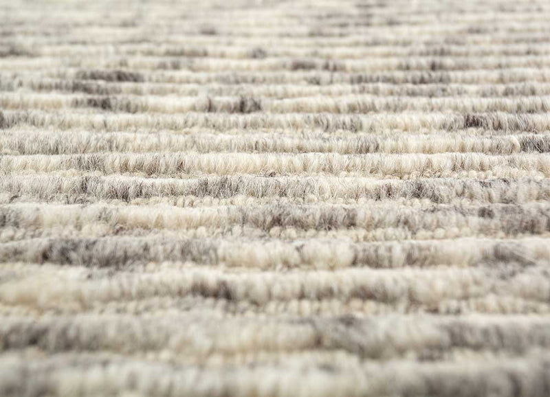 Wollteppich - 270 x 180 cm - silber