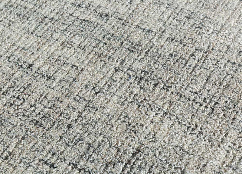 Wollteppich quadratisch  - 120 x 120 cm - hellgrau