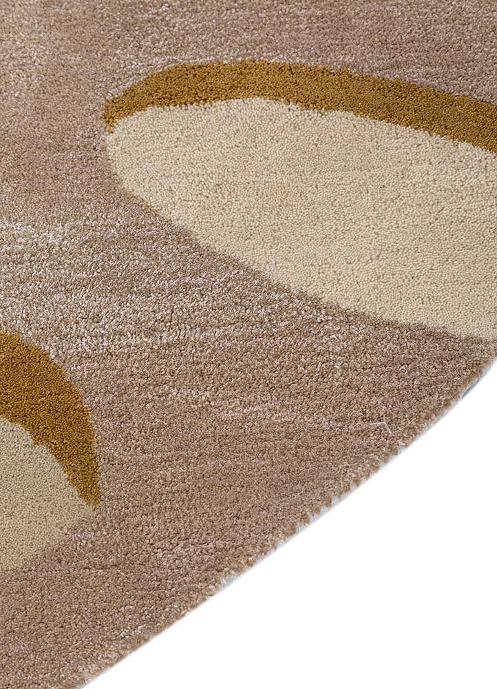 Wollteppich rund  - 210 x 210 cm - mehrfarbig