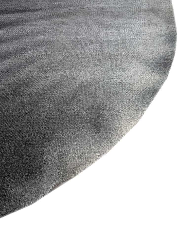 Wollteppich rund  - 180 x 180 cm - grau