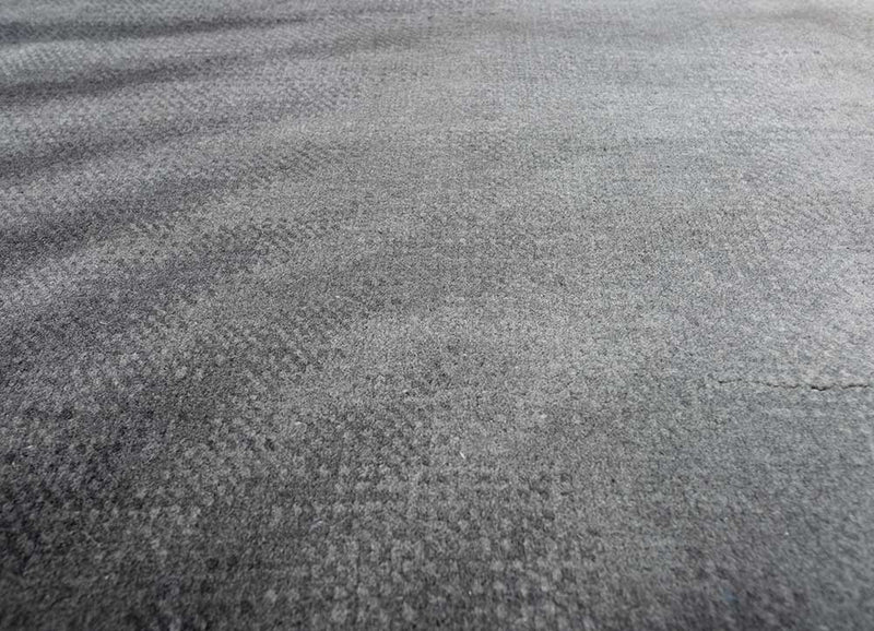Wollteppich rund  - 180 x 180 cm - grau