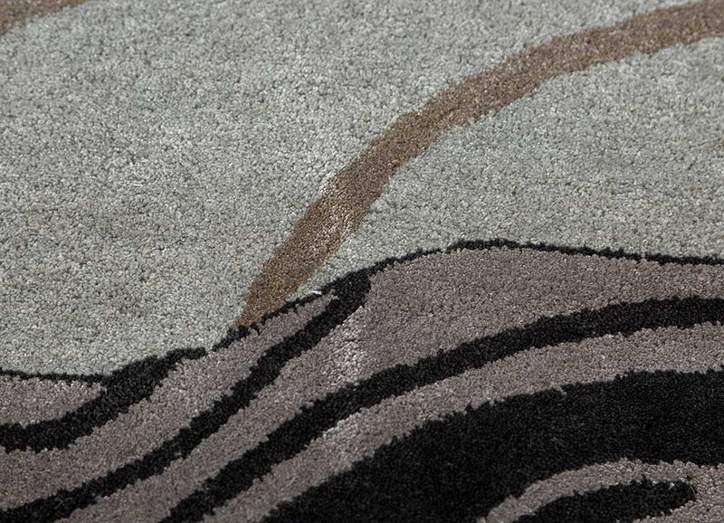 Wollteppich sonderform  - 180 x 120 cm - mehrfarbig