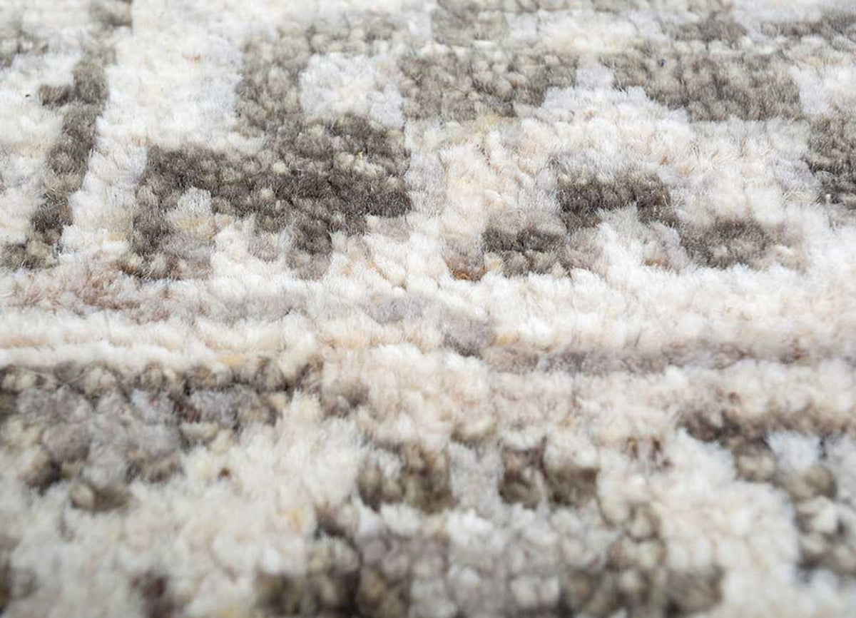 Wollteppich - 300 x 240 cm - silber