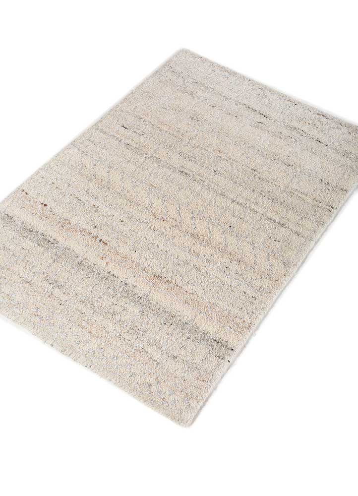 Wollteppich - 90 x 60 cm - creme