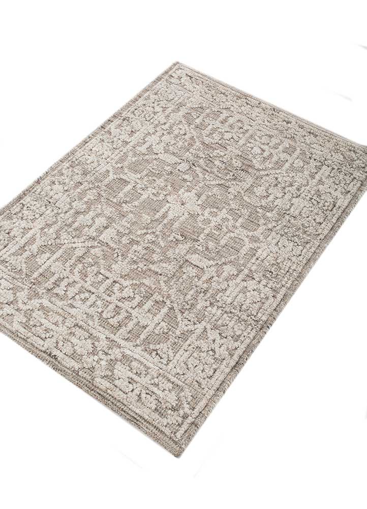 Wollteppich - 90 x 60 cm - beige