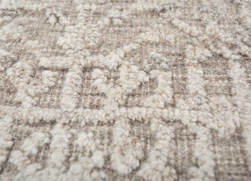 Wollteppich - 90 x 60 cm - beige