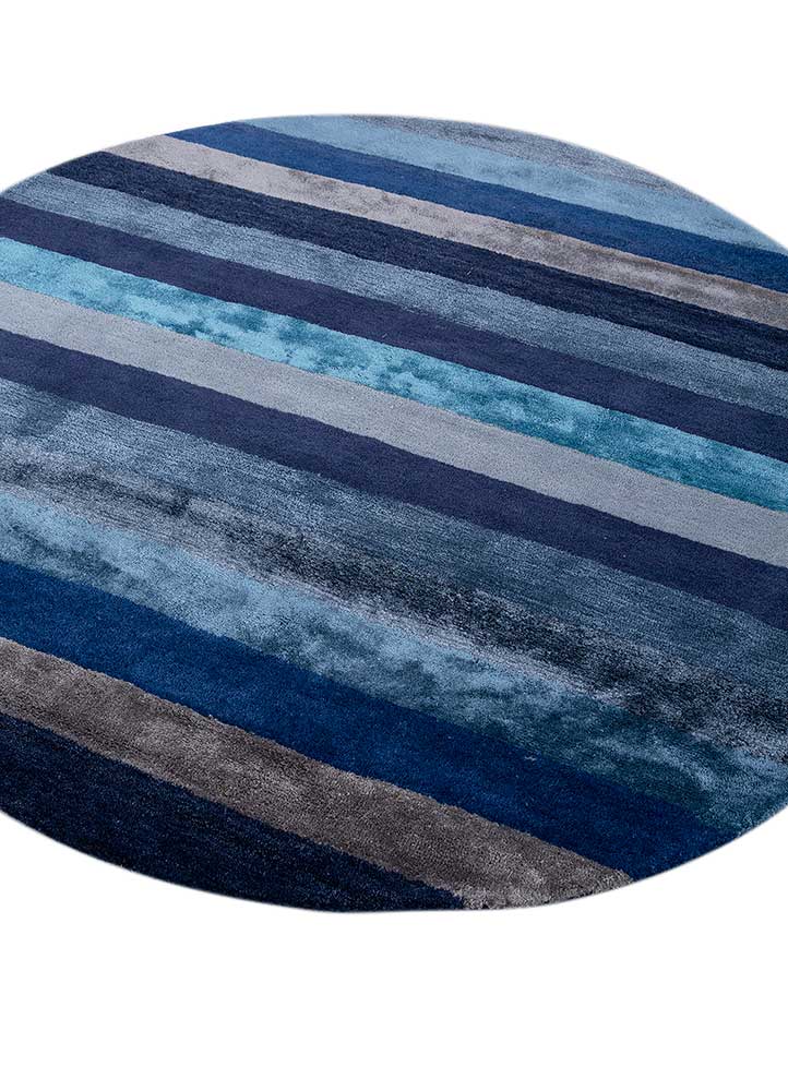 Wollteppich rund  - 180 x 180 cm - mehrfarbig