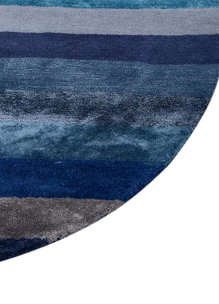 Wollteppich rund  - 180 x 180 cm - mehrfarbig