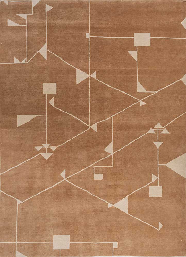 Wollteppich - 270 x 180 cm - gold
