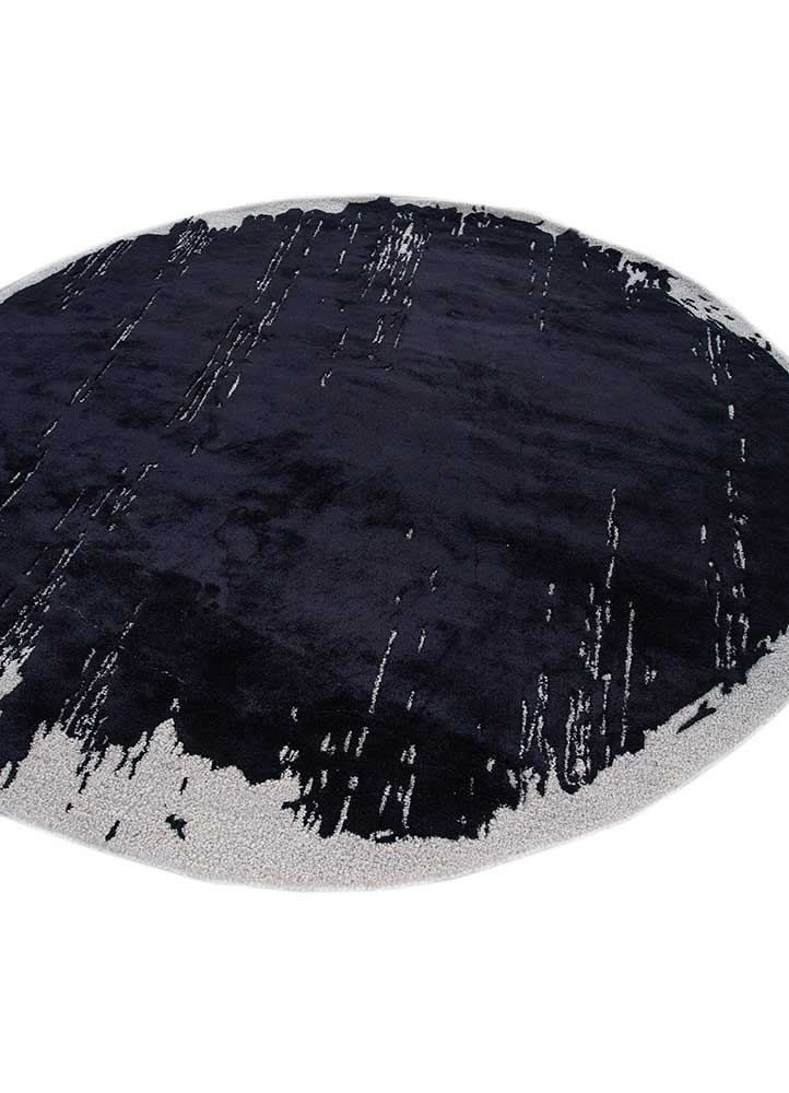 Wollteppich rund  - 180 x 180 cm - anthrazit