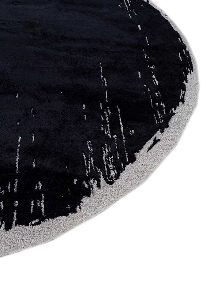 Wollteppich rund  - 180 x 180 cm - anthrazit