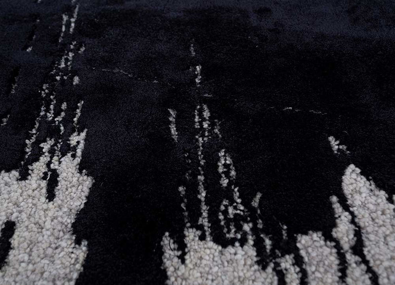 Wollteppich rund  - 180 x 180 cm - anthrazit