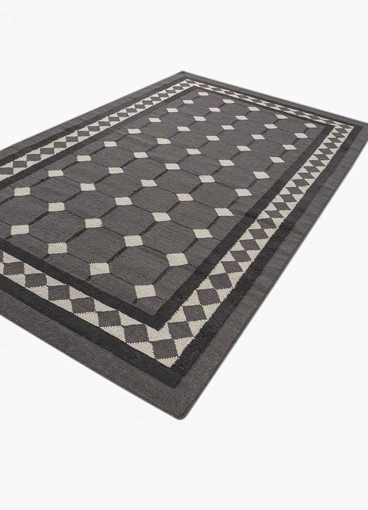 Wollteppich - 240 x 150 cm - grau