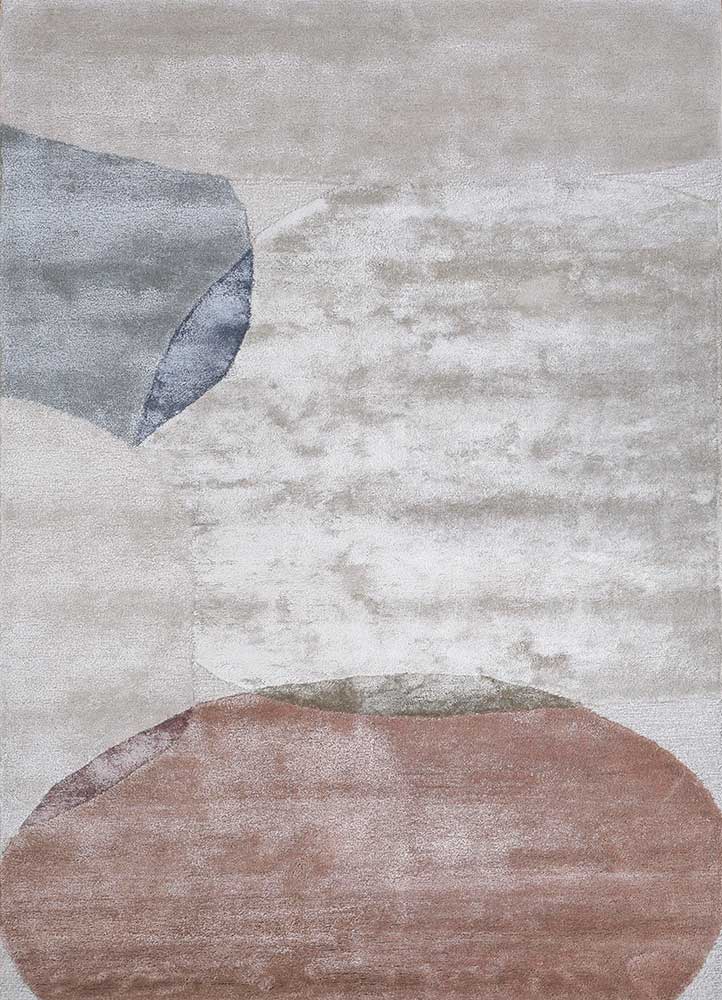 Wollteppich - 240 x 150 cm - silber