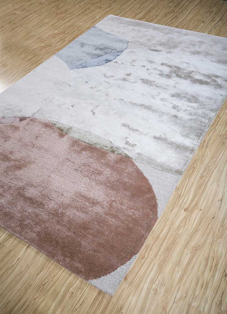 Wollteppich - 240 x 150 cm - silber