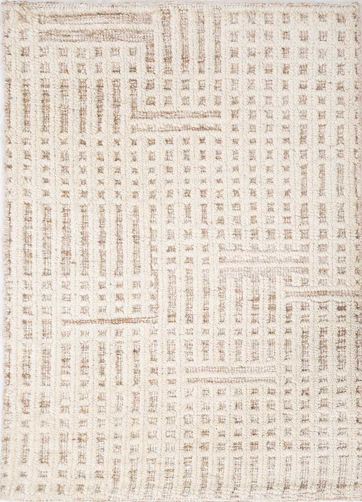 Wollteppich - 90 x 60 cm - creme