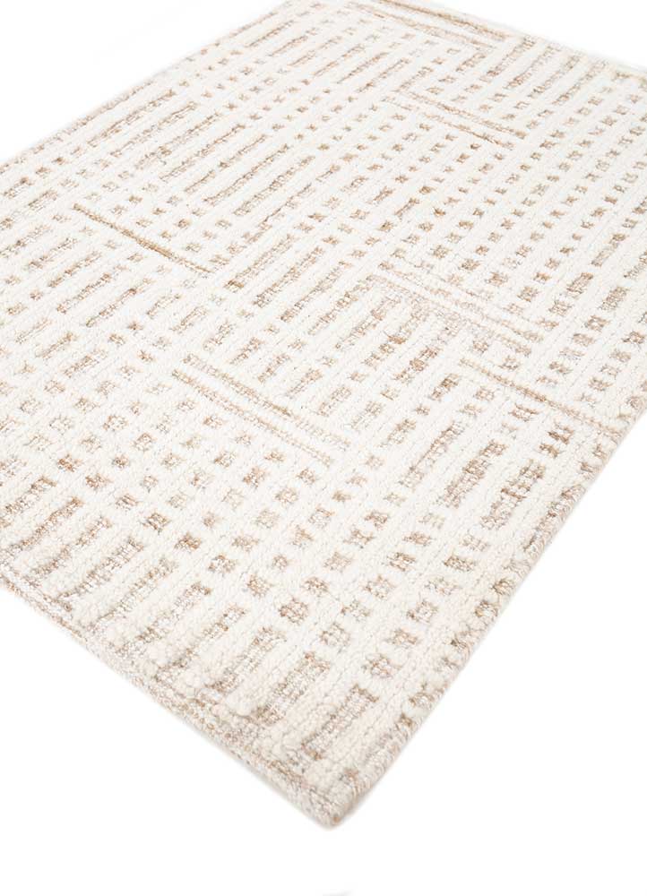 Wollteppich - 90 x 60 cm - creme