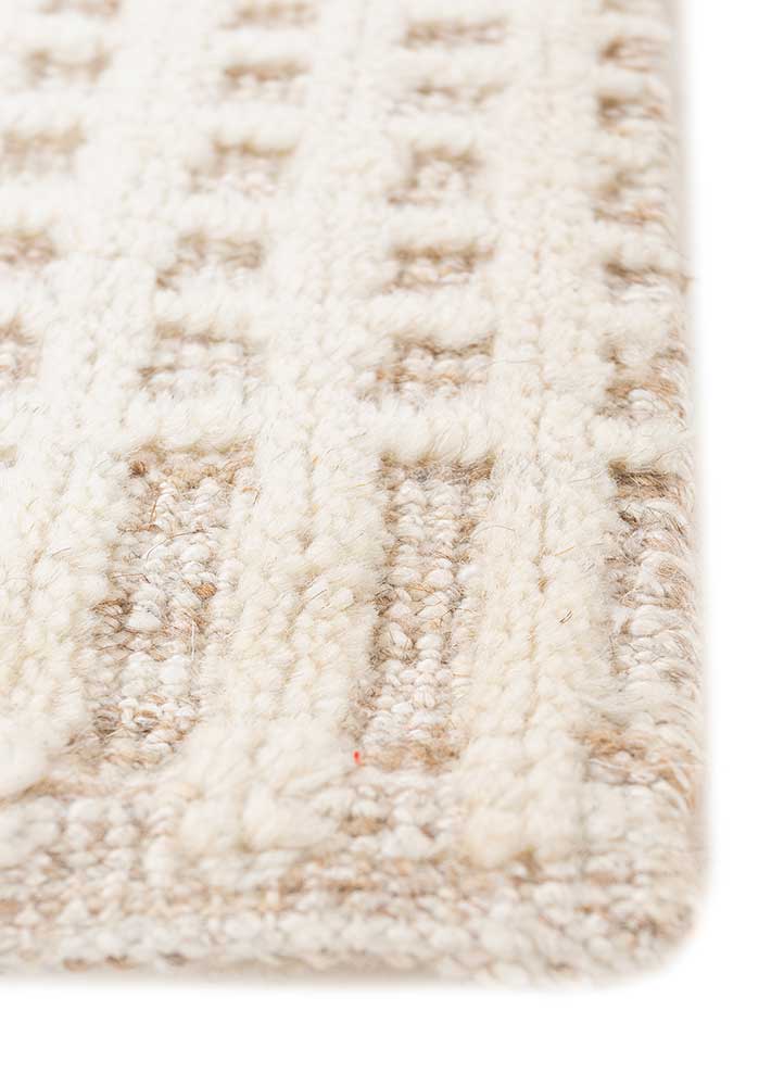 Wollteppich - 90 x 60 cm - creme