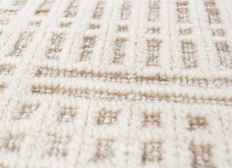 Wollteppich - 90 x 60 cm - creme
