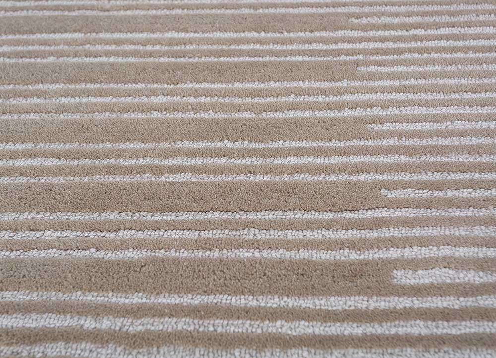 Wollteppich rund  - 180 x 180 cm - beige