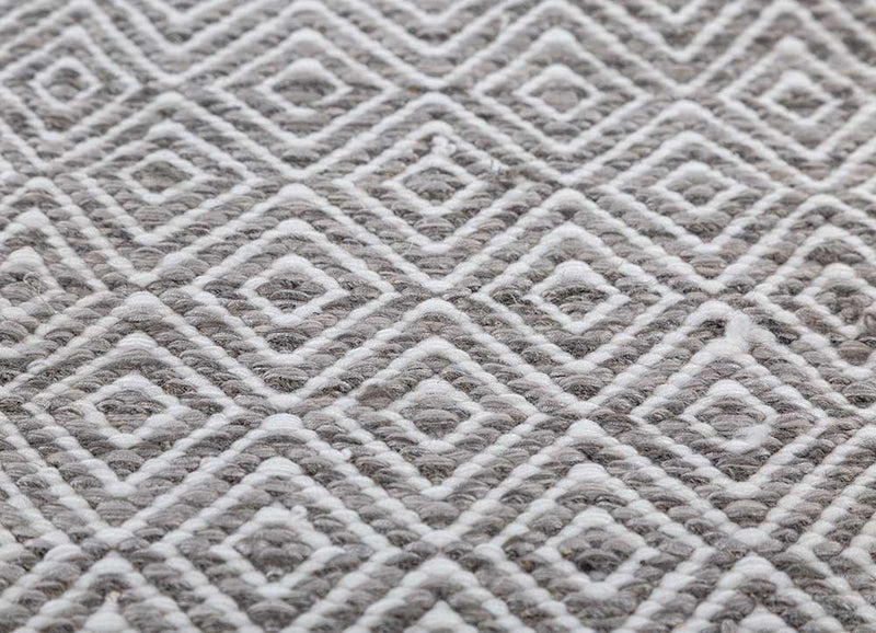 Wollteppich - 240 x 150 cm - grau