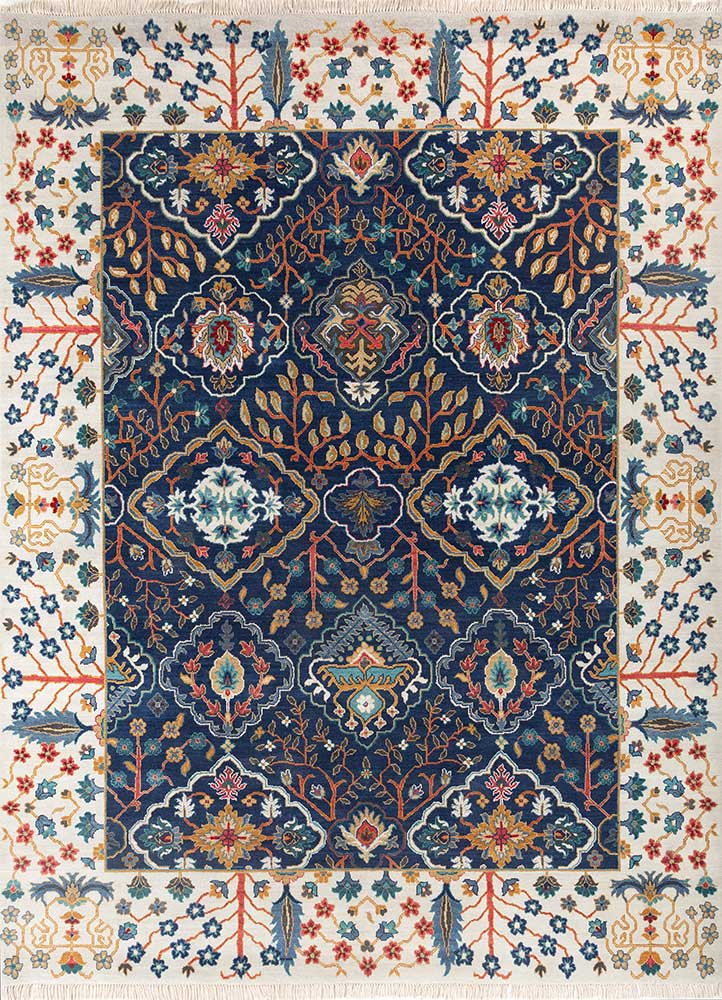 Wollteppich - 300 x 240 cm - blau