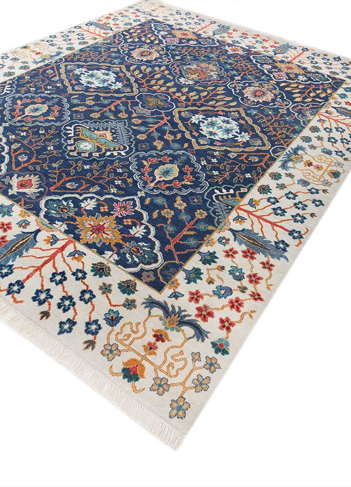 Wollteppich - 300 x 240 cm - blau