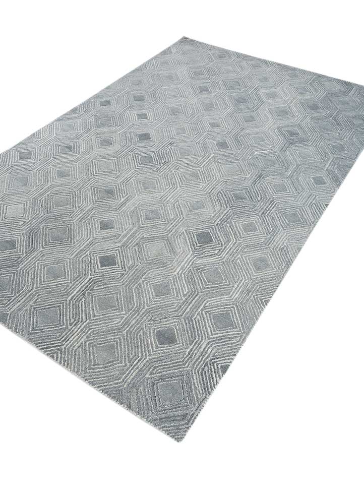 Wollteppich - 240 x 150 cm - hellgrau