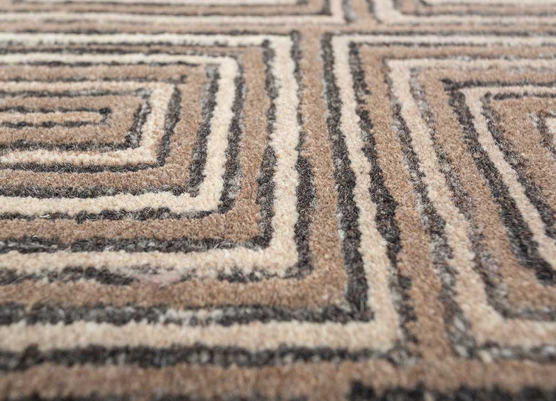 Wollteppich - 240 x 150 cm - braun