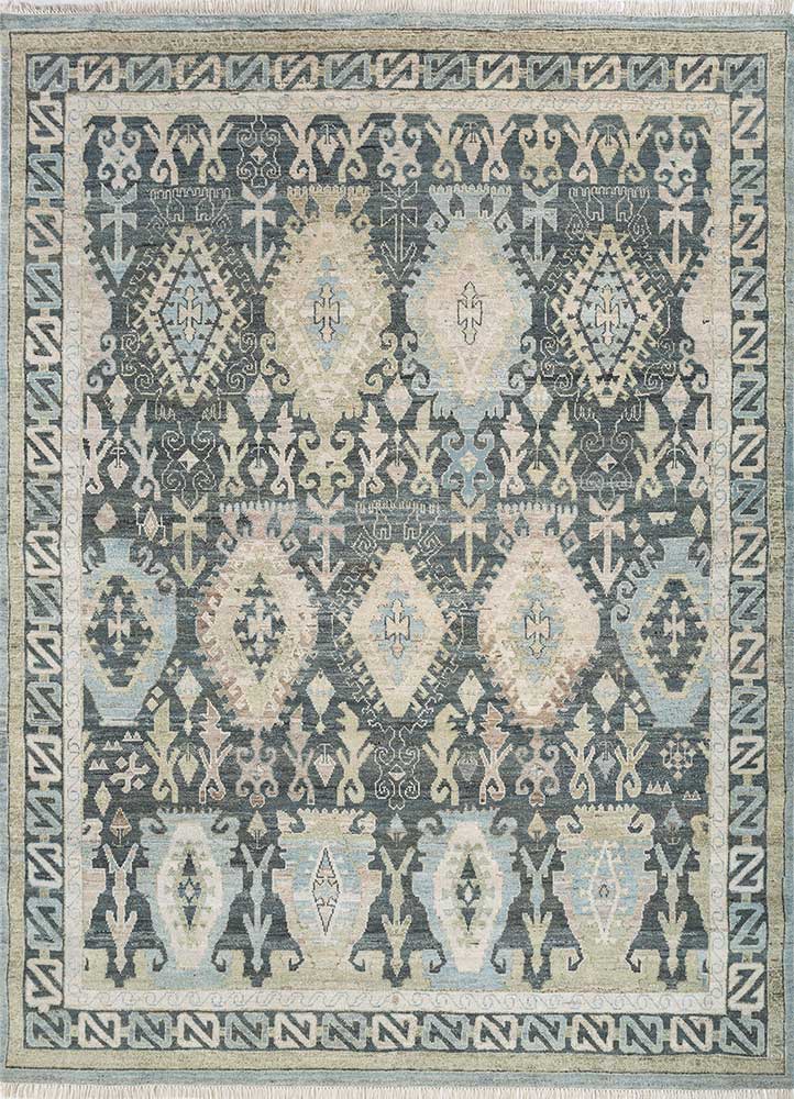 Wollteppich - 300 x 240 cm - blau