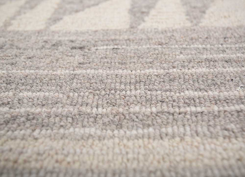 Wollteppich - 240 x 150 cm - dunkelbeige