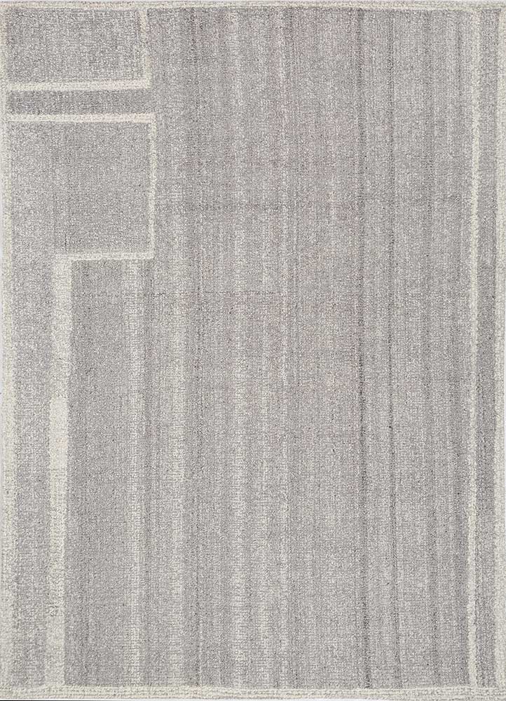 Wollteppich - 150 x 240 cm - hellgrau