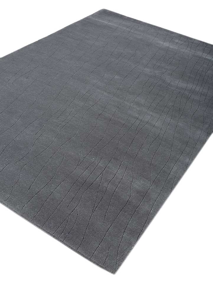 Wollteppich - 233 x 165 cm - dunkelgrau