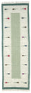 Kelim Teppich - Trendy 250 x 80 cm - hellgrün