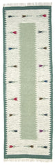 Kelim Teppich - Trendy 250 x 80 cm - hellgrün