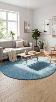 Gabbeh Teppich - Softy - Uni - rund