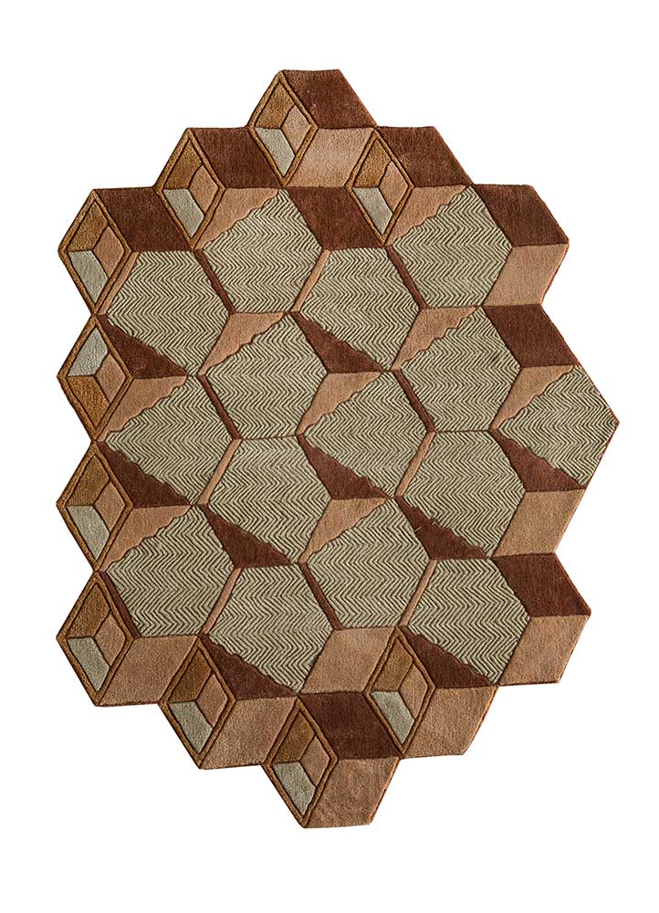 Wollteppich sonderform  - 140 x 195 cm - minzgrün