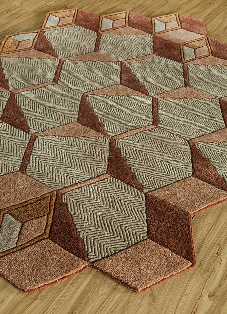 Wollteppich sonderform  - 140 x 195 cm - minzgrün