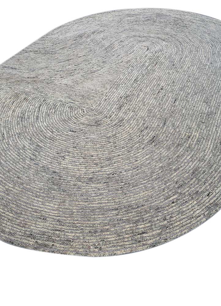 Wollteppich sonderform  - 225 x 150 cm - grau