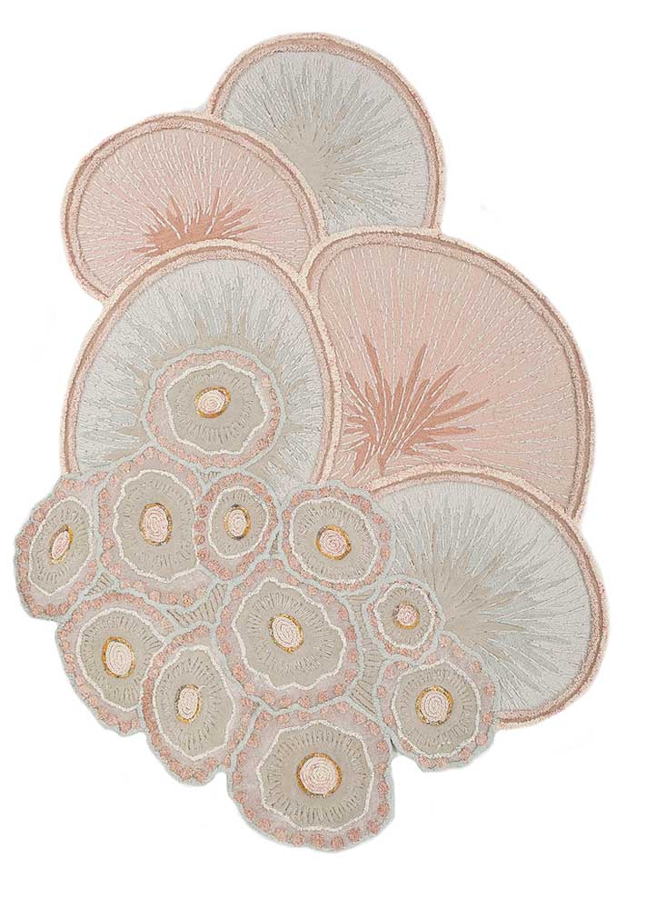 Wollteppich sonderform  - 240 x 180 cm - beige