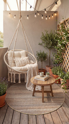 Juteteppich - Cosmo - rund