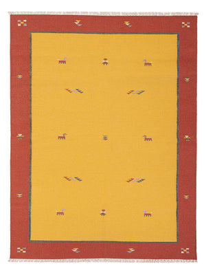 Kelim Teppich - Trendy - 240 x 170 cm - senfgelb