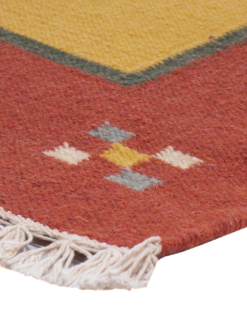 Kelim Teppich - Trendy - 240 x 170 cm - senfgelb