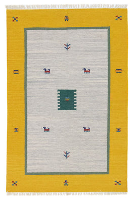 Kelim Teppich - Trendy 180 x 120 cm - beige