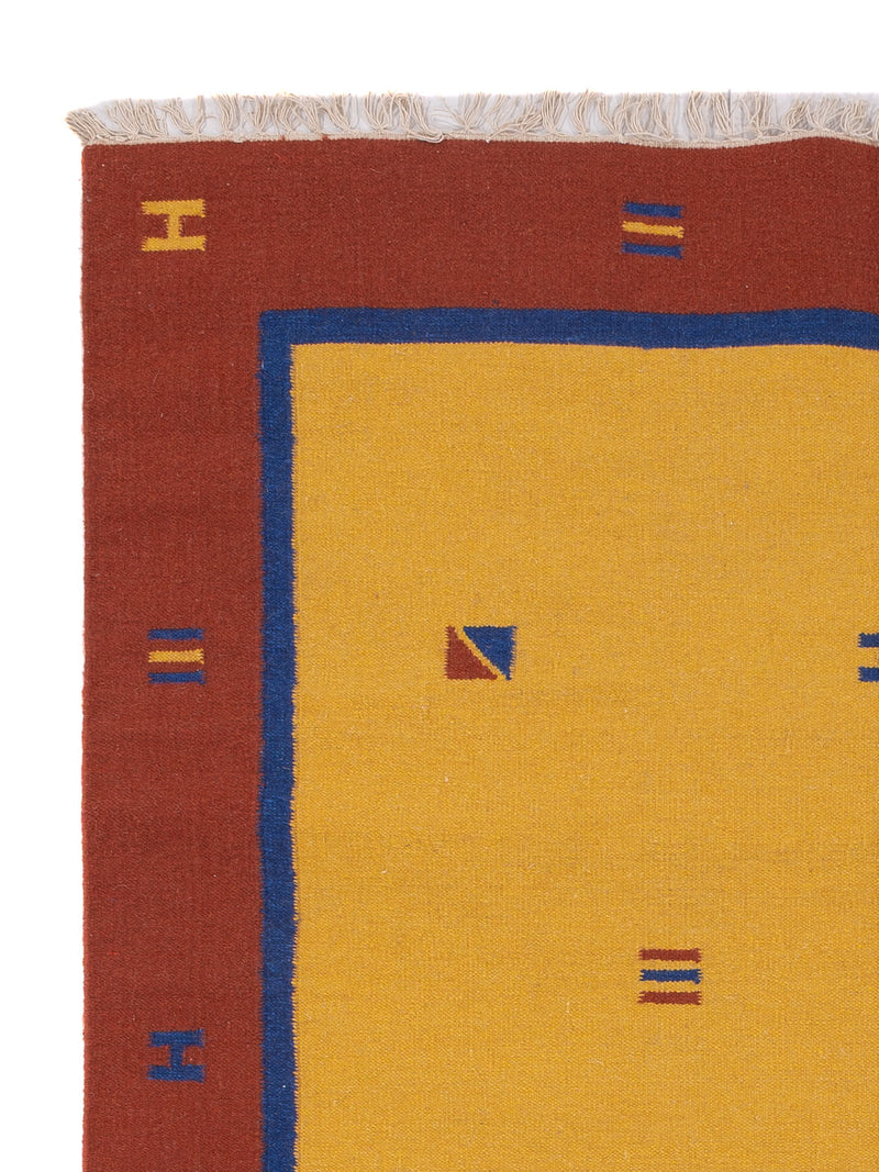 Kelim Teppich - Trendy - 240 x 170 cm - senfgelb