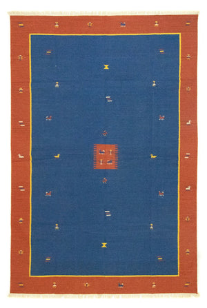 Kelim Teppich - Trendy 300 x 200 cm - blau